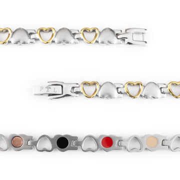 Queenly - Negative Ion Bracelet, Gold and Stainless Steel